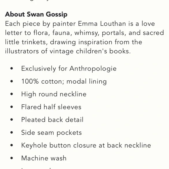 NWT Anthropologie The Swan Gossip Emmy Short-Sleeve Swing Mini Dress, XL - Picture 17 of 17